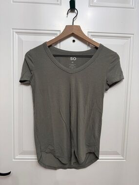 SO Olive V-Neck Short Sleeve Tee